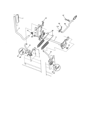 Lift Assembly Diagram and Parts List for 917990640  Craftsman Lawn Tractor