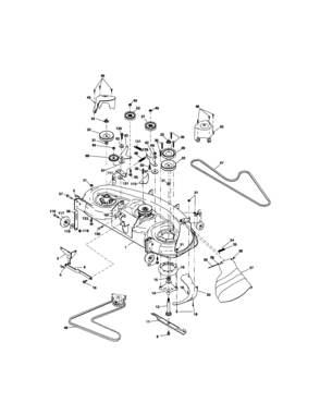 Mower Deck Diagram and Parts List for 917276071  Craftsman Lawn Tractor