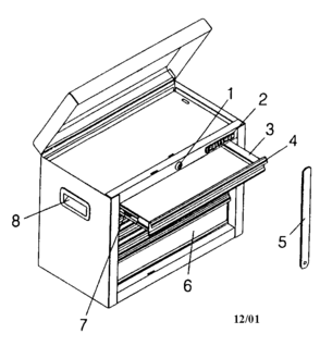 Tool Chest Diagram and Parts List for 706657600  Craftsman Tool Stand & Cart
