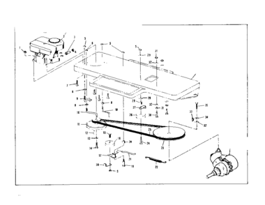 Engine Diagram and Parts List for 536255210  Craftsman Lawn Tractor