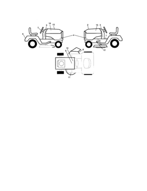 Decals Diagram and Parts List for 917276910  Craftsman Lawn Tractor