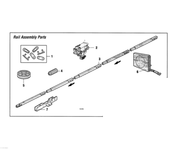 Rail Assembly Diagram and Parts List for 139559181  Craftsman Garage Door Opener