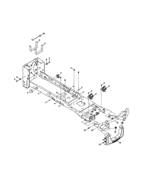 Frame Diagram and Parts List for 247270470  Craftsman Lawn Tractor