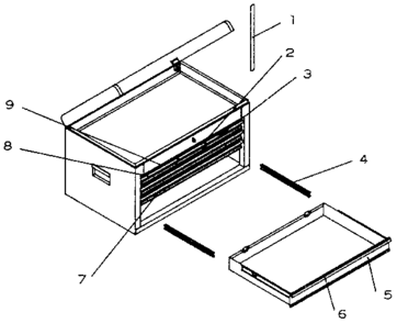 Unit Parts Diagram and Parts List for 706654181  Craftsman Tool Stand & Cart