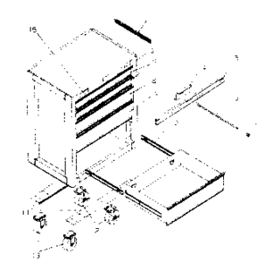Cabinet Parts Diagram and Parts List for 706623851  Craftsman Tool Stand & Cart