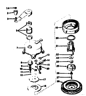 No-pull Starter Diagram and Parts List for 143225102  Craftsman Engine
