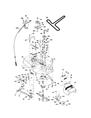 Mower Deck Diagram and Parts List for 917275520  Craftsman Lawn Tractor