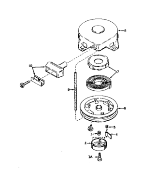 Rewind Starter No. 590449 Diagram and Parts List for 143176042  Craftsman Engine