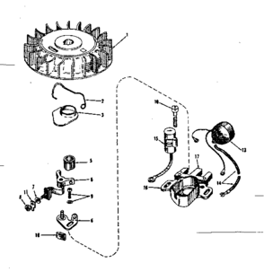 Magneto Diagram and Parts List for 143526031  Craftsman Engine