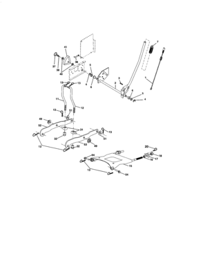 Lift Assembly Diagram and Parts List for 917273611  Craftsman Lawn Tractor
