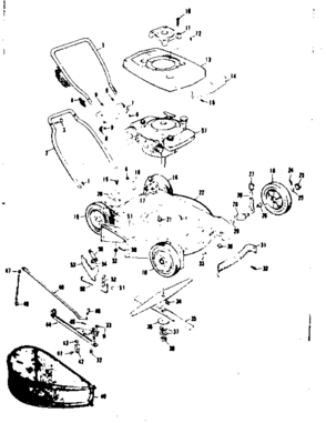 Replacement Parts Diagram and Parts List for 13191418  Craftsman Lawn Mower