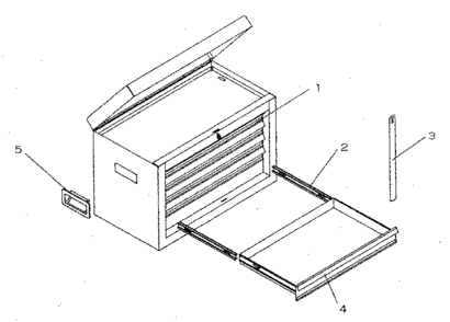Part Location Diagram of M7742 Craftsman Tool chest handle