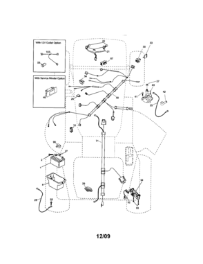 Electrical Diagram and Parts List for 917289073  Craftsman Lawn Tractor