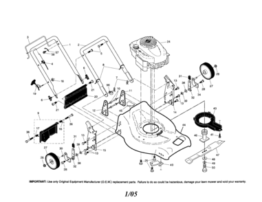 Part Location Diagram of 189005 Craftsman Lawn mower rear skirt