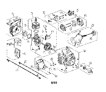 Engine assembly Diagram and Parts List for CMXGTAMD25CC  Craftsman Trimmer