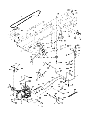 Ground Drive Diagram and Parts List for 917253140  Craftsman Lawn Tractor