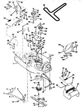 Mower Diagram and Parts List for 917258472  Craftsman Lawn Tractor