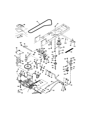 Ground Drive Diagram and Parts List for 917271731  Craftsman Lawn Tractor
