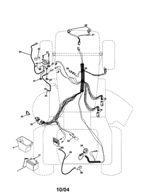 Electrical Diagram and Parts List for 917277363  Craftsman Lawn Tractor
