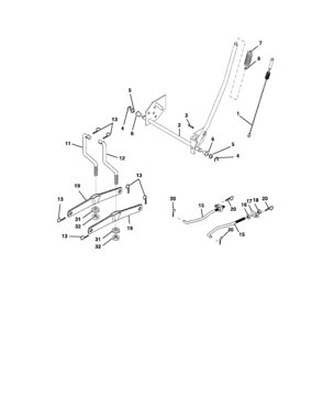 Lift Assembly Diagram and Parts List for 917275754  Craftsman Lawn Tractor