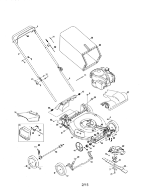 Part Location Diagram of 787-01871B-4044 MTD Deck-21 3 in 1 sp