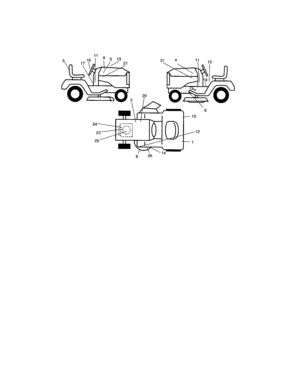 Decals Diagram and Parts List for 917273661  Craftsman Lawn Tractor