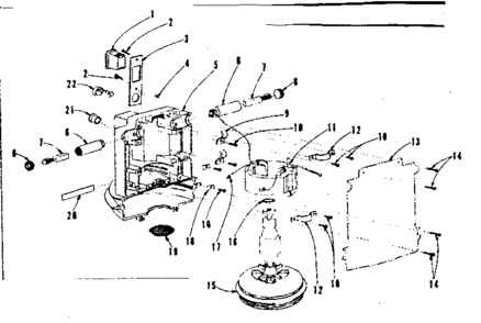 Motor-blower Assembly 14551 Diagram and Parts List for 75817831  Craftsman Utility Vacuum