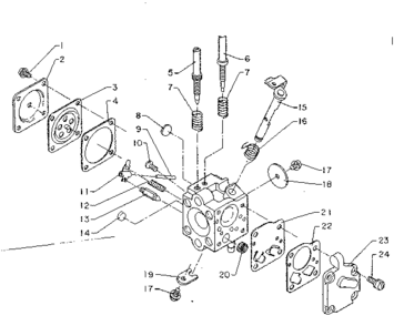 Carburetor Diagram and Parts List for 271358260  Craftsman Trimmer