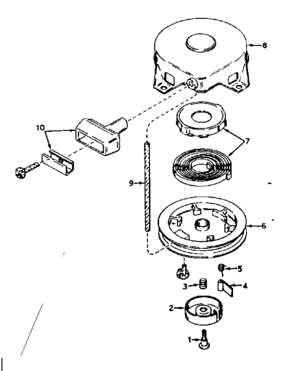 Rewind Starter No. 590420 Diagram and Parts List for 143571032  Craftsman Engine