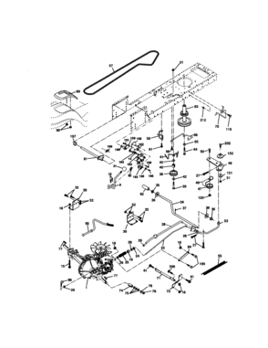 Groud Drive Diagram and Parts List for 917272061  Craftsman Lawn Tractor