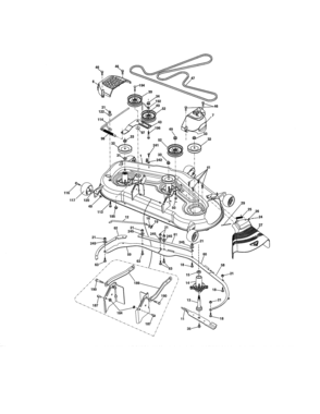 Mower Deck Diagram and Parts List for 917990640  Craftsman Lawn Tractor