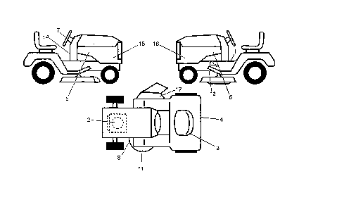 Decals Diagram and Parts List for 960420221  Craftsman Lawn Tractor