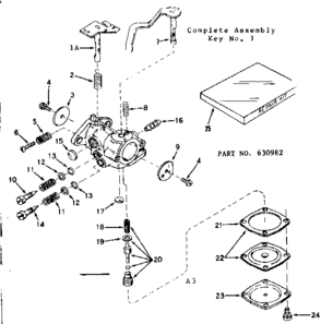 Replacement Parts Diagram and Parts List for 143531172  Craftsman Engine