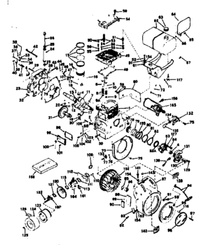 Basic Engine Diagram and Parts List for 143628022  Craftsman Engine
