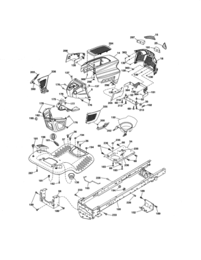 Chassis Diagram and Parts List for 917986431  Craftsman Lawn Tractor