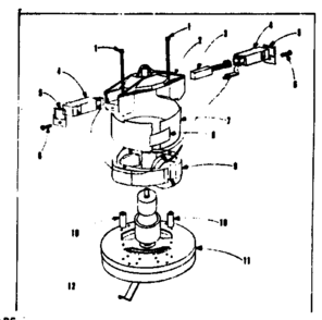 Motor-blower Asm Diagram and Parts List for 75817812  Craftsman Utility Vacuum
