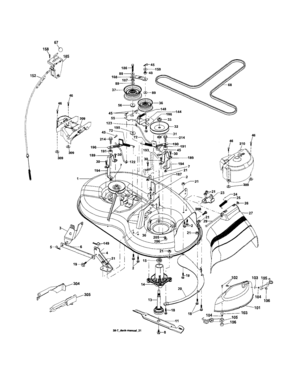 Mower Diagram and Parts List for 917254690  Craftsman Lawn Tractor