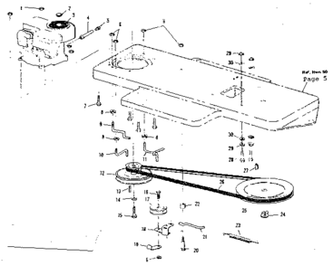 Engine Diagram and Parts List for 536250922  Craftsman Lawn Tractor