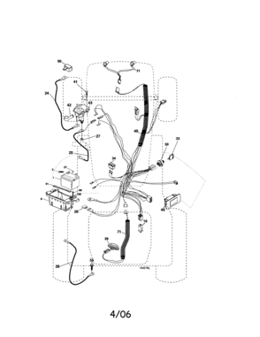 Electrical Diagram and Parts List for 917276681  Craftsman Lawn Tractor