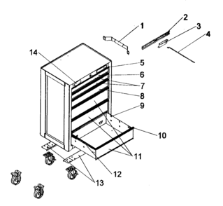 Part Location Diagram of 18311A2-ERED Craftsman 4