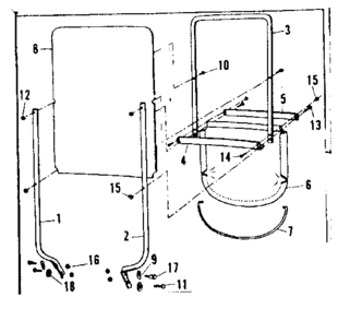 Main Frame Diagram and Parts List for 53682242  Craftsman Snow Blower