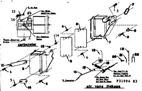 Muffler Assembly Diagram and Parts List for 58031994  Craftsman Engine