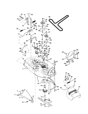 Mower Diagram and Parts List for 917252780  Craftsman Lawn Tractor