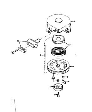 Rewind Starter No. 590420 Diagram and Parts List for 143566222  Craftsman Engine