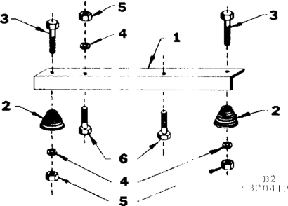 Engine Mtg. Support Diagram and Parts List for 580320412  Craftsman Engine
