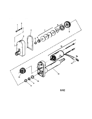 Actuator Breakdown Diagram and Parts List for 917242450  Craftsman Lawn Tractor
