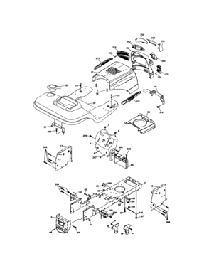 Chassis And Enclosures Diagram and Parts List for 917274820  Craftsman Lawn Tractor