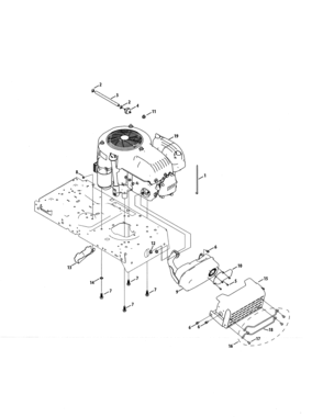 Engine/muffler Shield Diagram and Parts List for 247273720  Craftsman Lawn Tractor