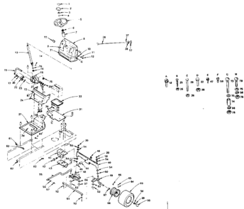 Steering Assembly Diagram and Parts List for 917255830(1987)  Craftsman Lawn Tractor