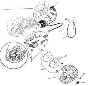 Starter Assembly Diagram and Parts List for 917351471  Craftsman Chainsaw